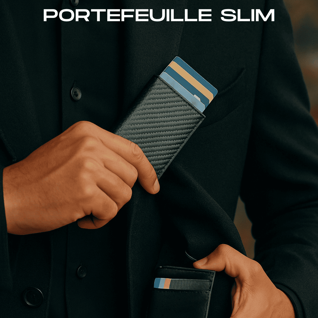 KIT 4 BOXERS EN FIBRE DE BAMBOU + PORTEFEUILLE SLIM + MONTRE TOUT EN NOIR