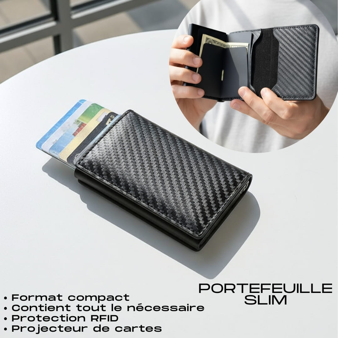 KIT 4 BOXERS EN FIBRE DE BAMBOU + PORTEFEUILLE SLIM + MONTRE TOUT EN NOIR !