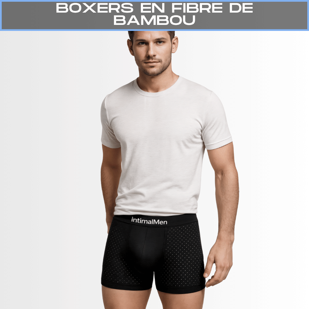KIT 4 BOXERS EN FIBRE DE BAMBOU + PORTEFEUILLE SLIM + MONTRE TOUT EN NOIR