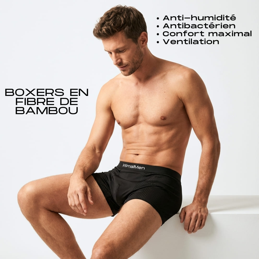KIT 4 BOXERS EN FIBRE DE BAMBOU + PORTEFEUILLE SLIM + MONTRE TOUT EN NOIR !