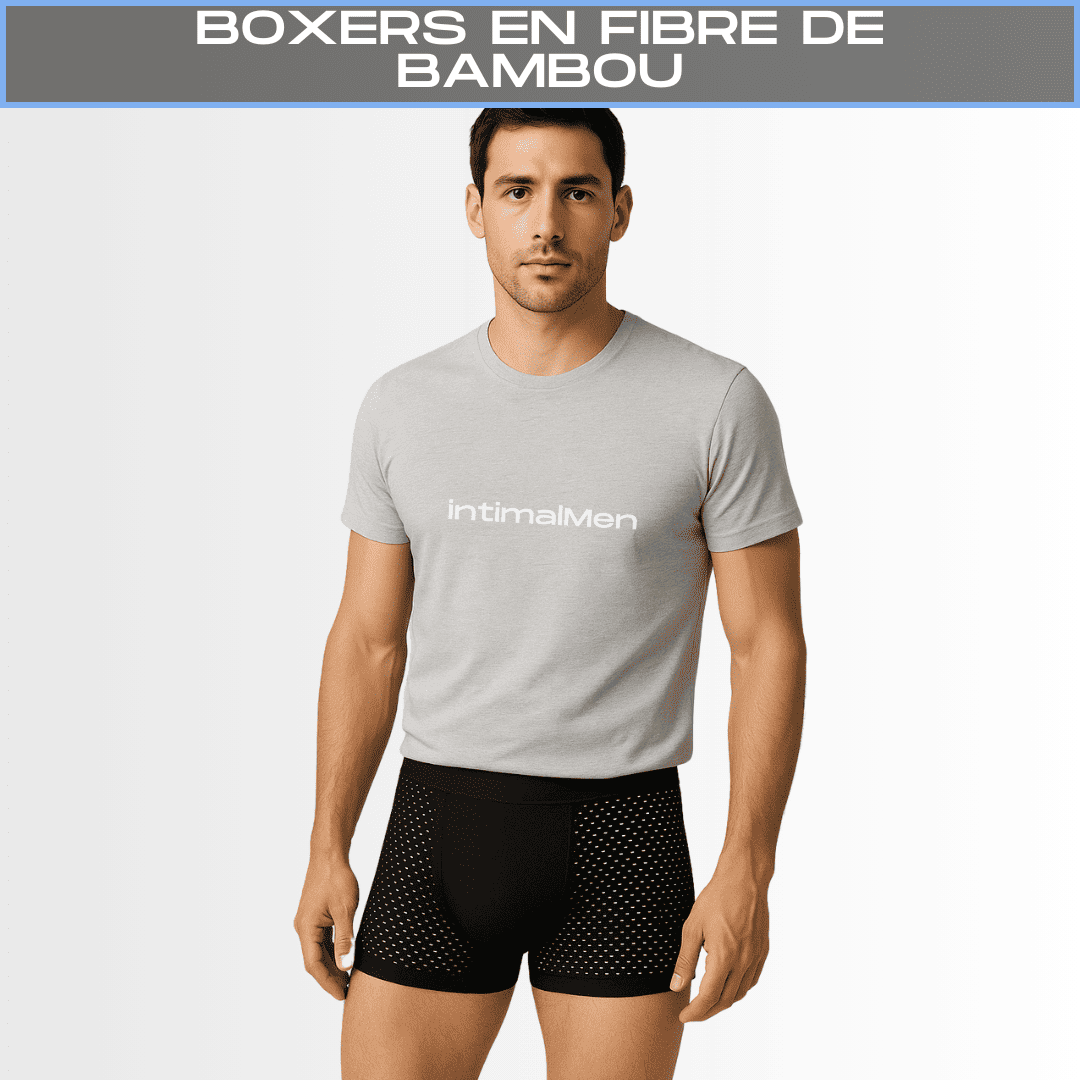 KIT 4 BOXERS EN FIBRE DE BAMBOU + PORTEFEUILLE SLIM + MONTRE TOUT EN NOIR