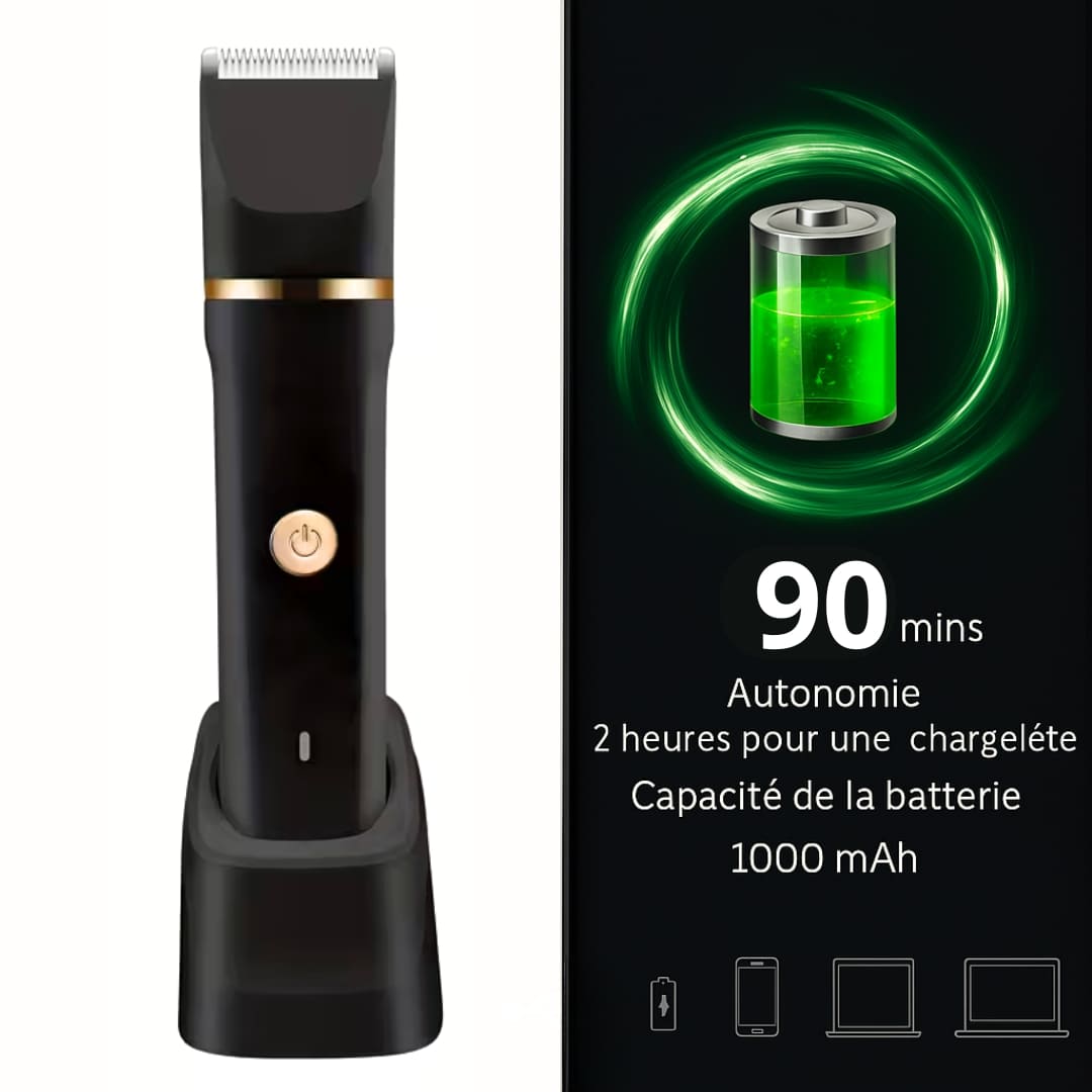 TONDEUSE ÉLECTRIQUE 3 EN 1 POUR HOMMES.