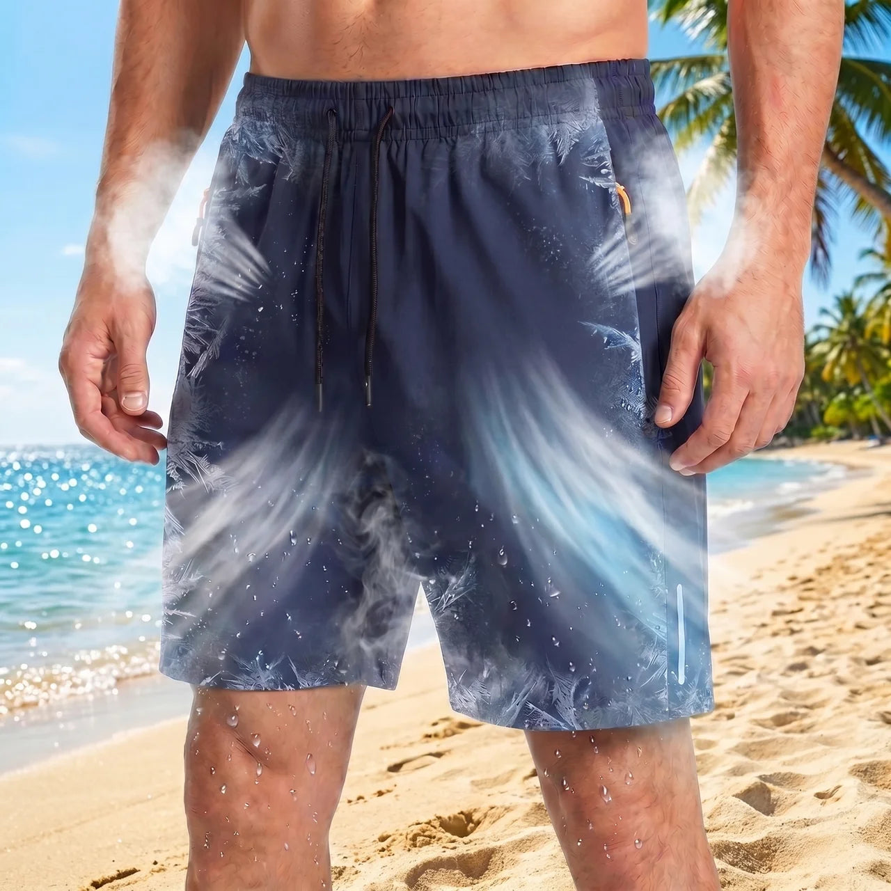 Bermuda Infroissable en Soie Glacée pour Homme
