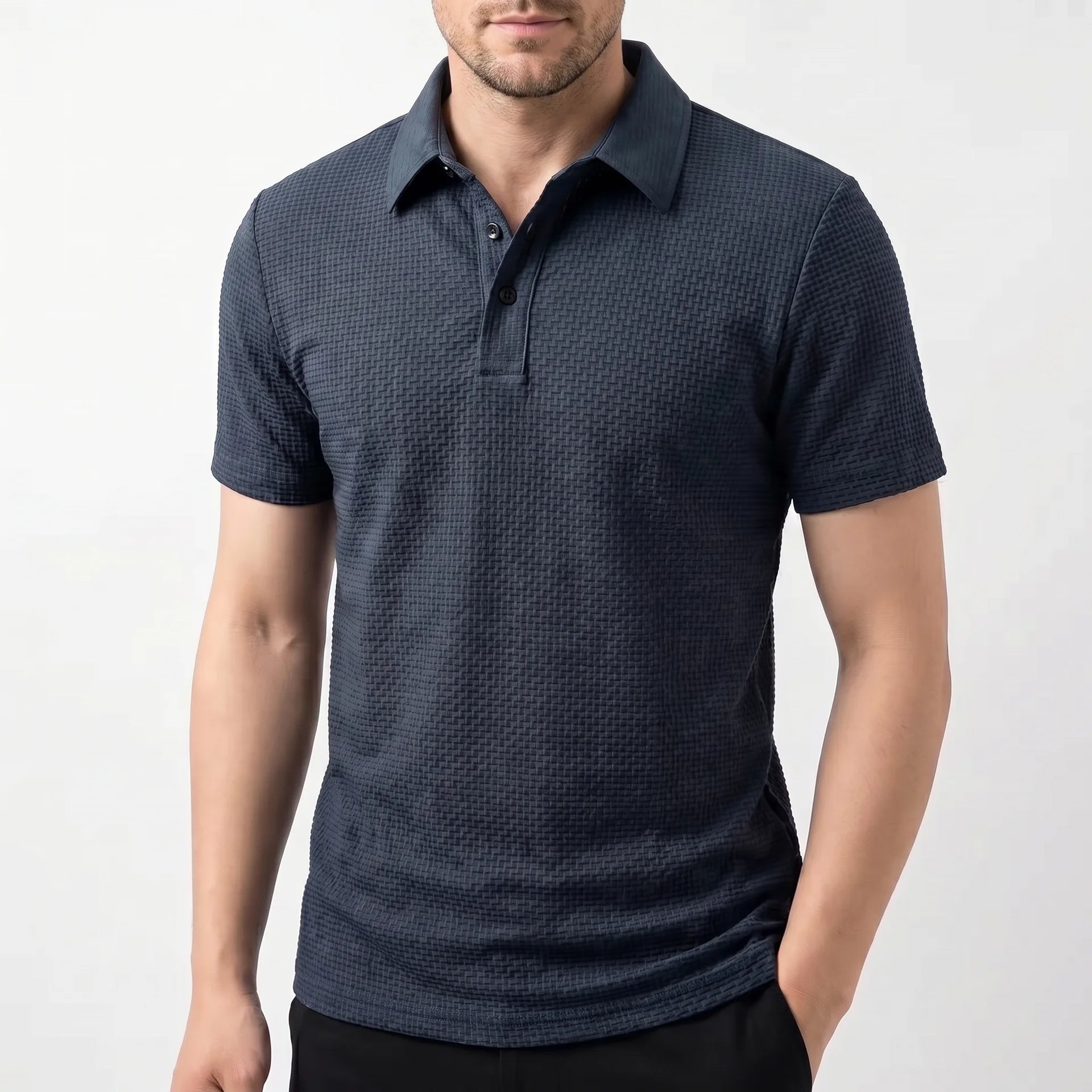 Chemise Infroissable en Soie Glacée pour Homme