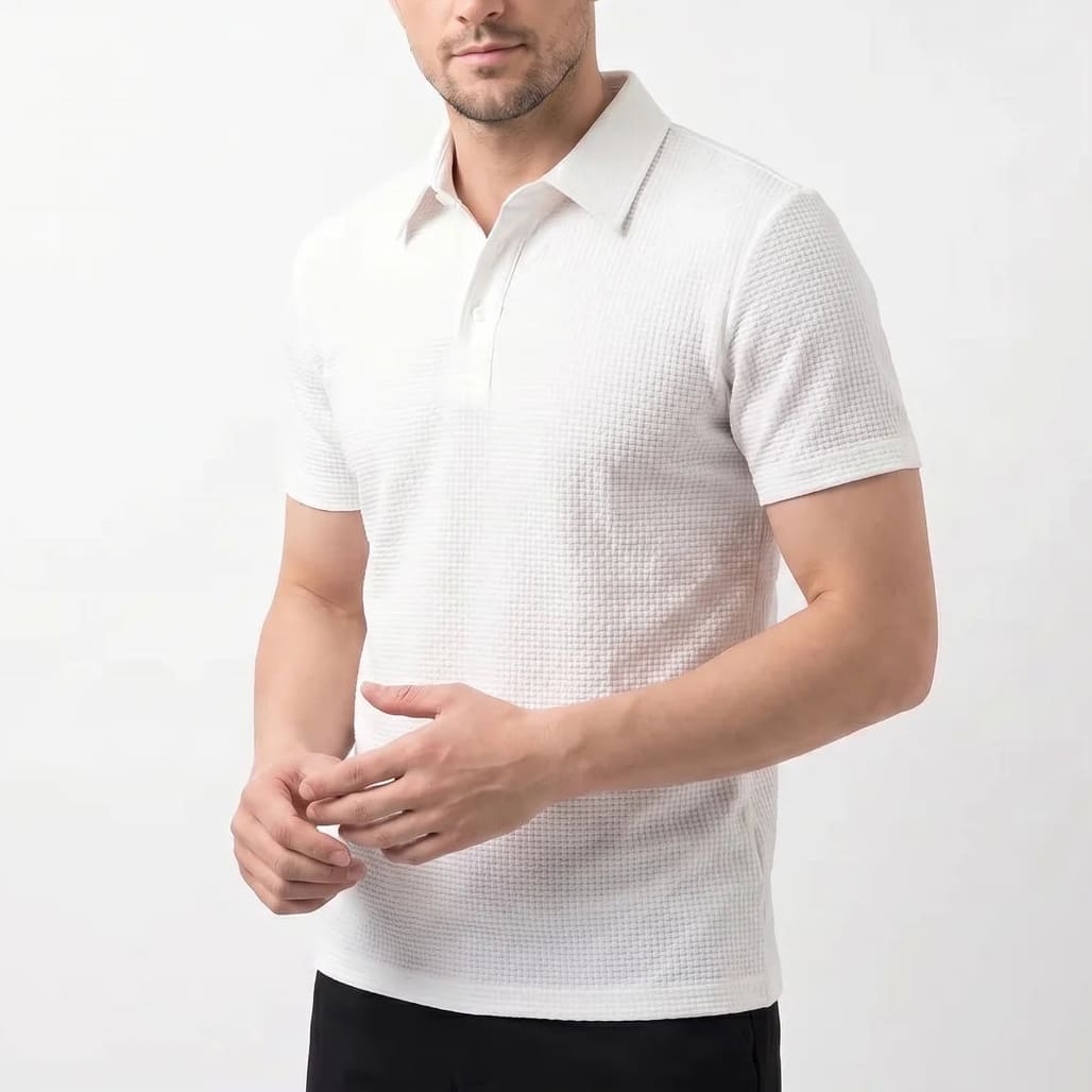 Chemise Infroissable en Soie Glacée pour Homme